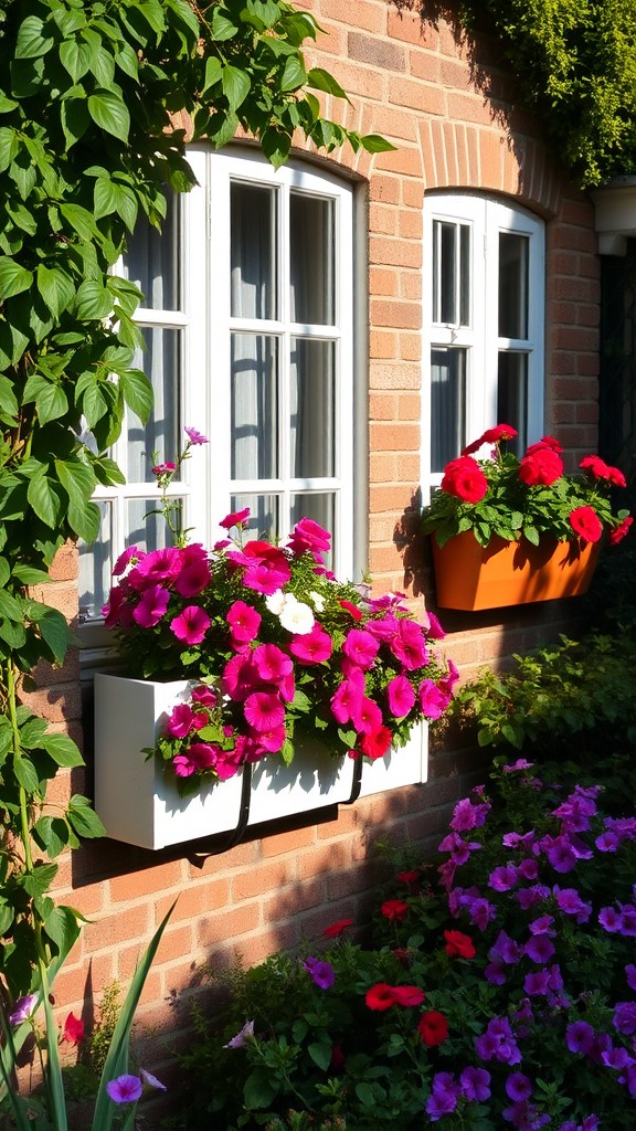 Frame Windows with Flower Boxes