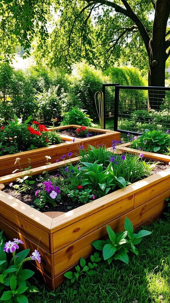 Raised Garden Bed with Built-in Seating