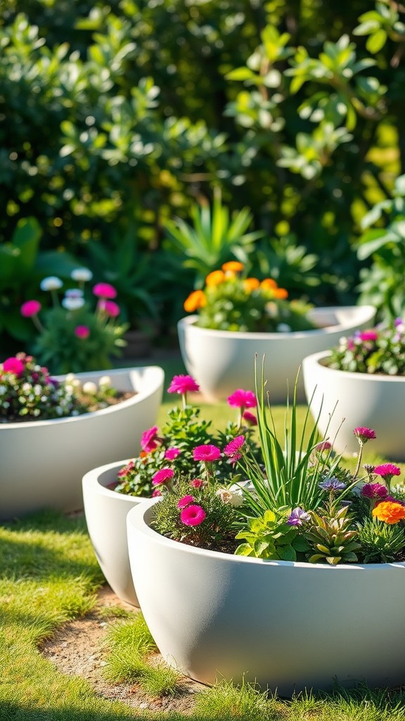 Teardrop-Shaped Raised Garden Beds