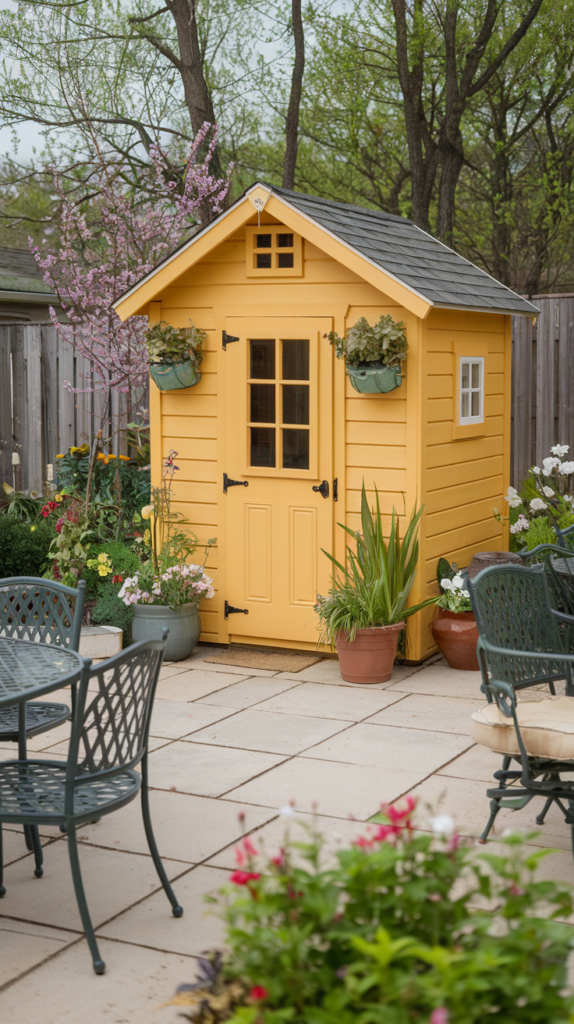 Add a Mini Garden Shed for Storage