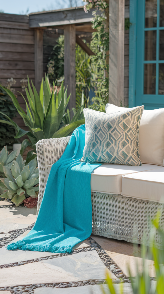 Decorate with Outdoor Throw Blankets