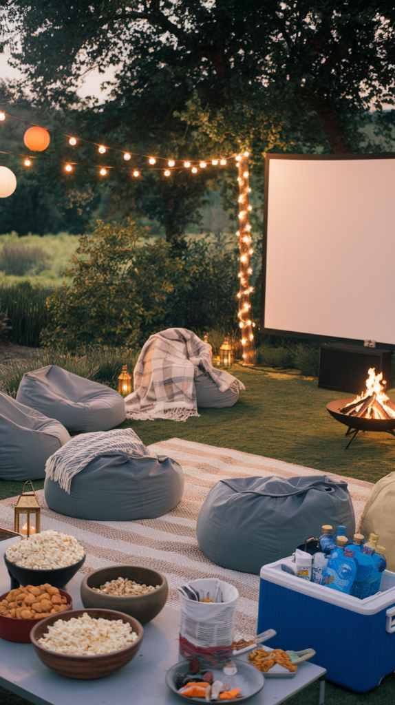 Design a Cozy Outdoor Movie Area