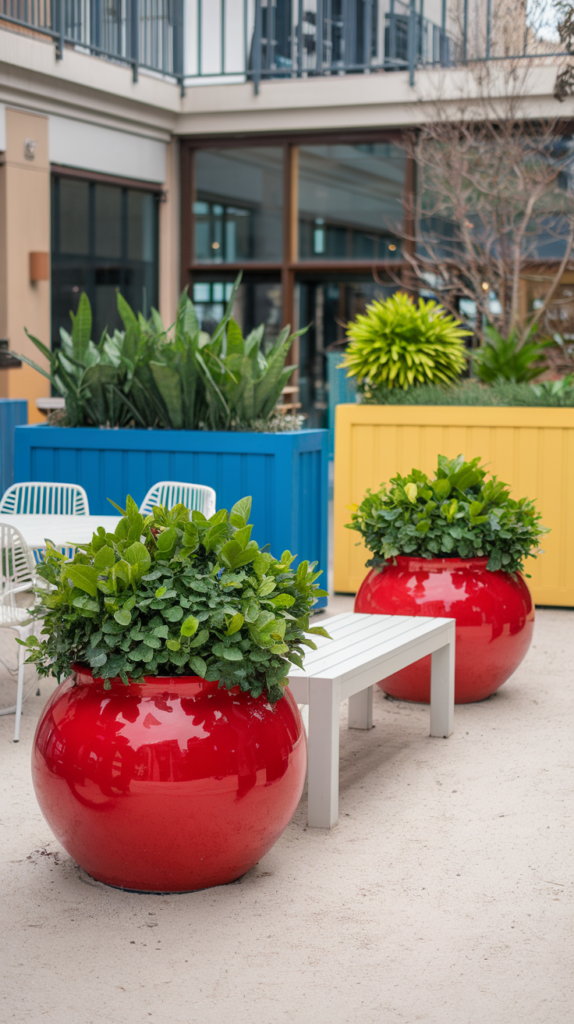 Use Colorful Planters for Added Style