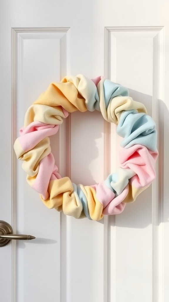 Color-Blocked Fabric Wreath