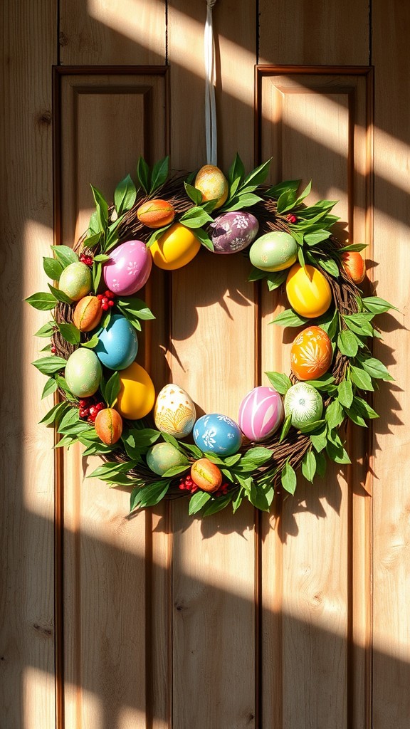 Colorful Egg Wreath