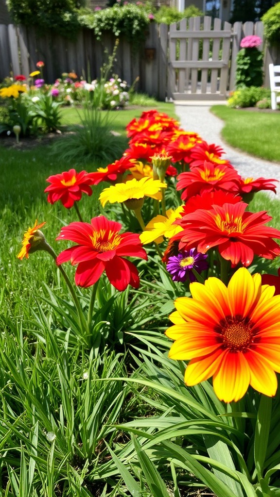 Colorful Flower Borders for Curb Appeal