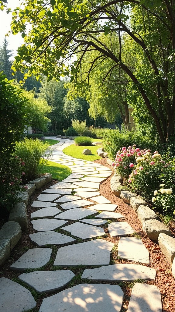 Decorative Pathways with Natural Stone