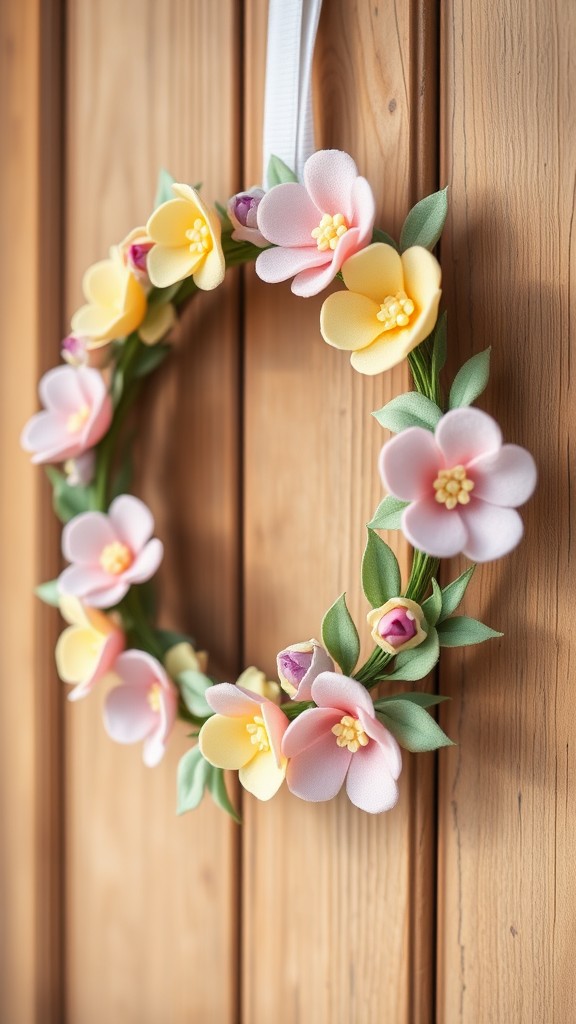 Felt Flower Wreath