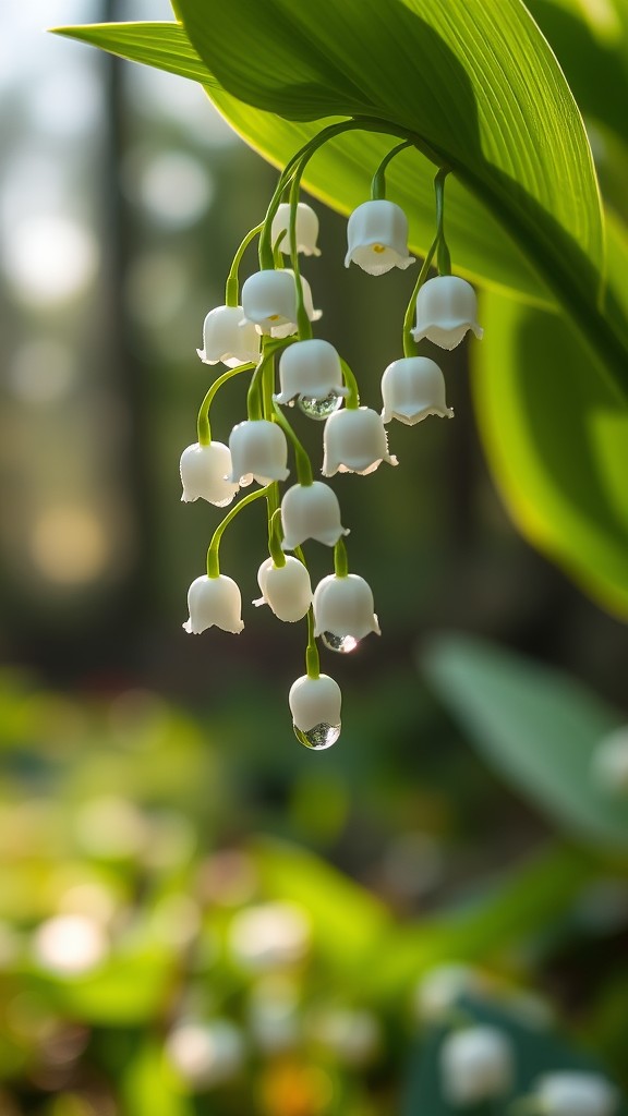 Lily of the Valley: Delicate White Bell-Shaped Blooms