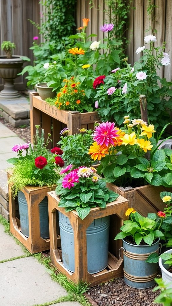 Rustic Planters from Recycled Materials