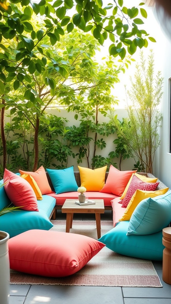 Use Colorful Outdoor Cushions