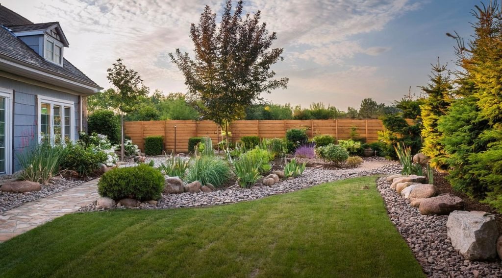 Backyard Oasis During Sunset
