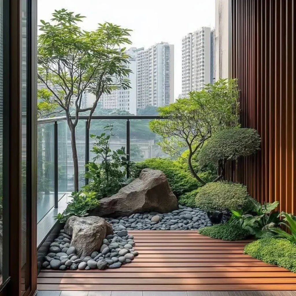 Canopy-Inspired Balcony Oasis