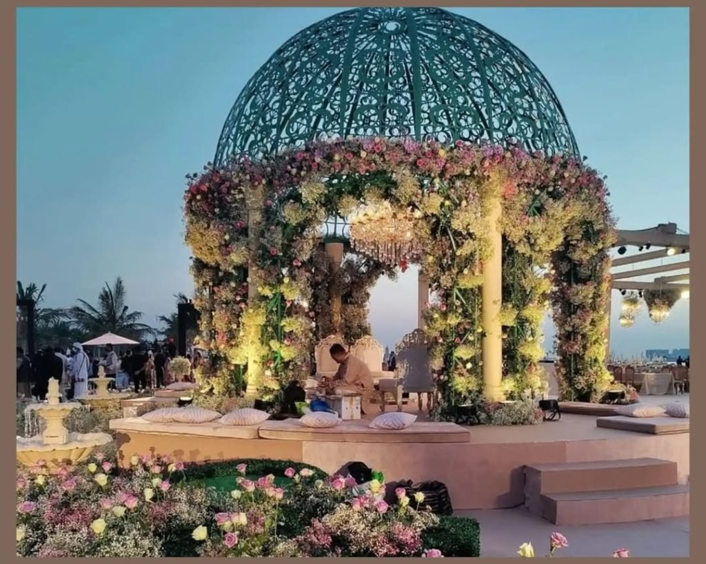 Elevated Floral Wedding Pavilion