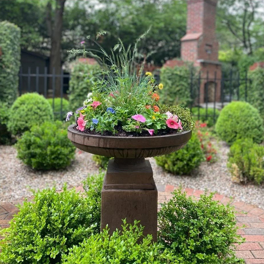 Flowering Bird Bath Planter