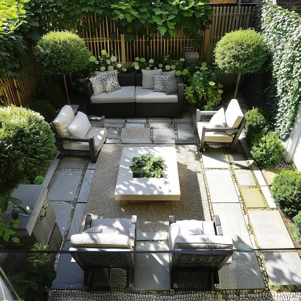 Framed Garden Seating Area