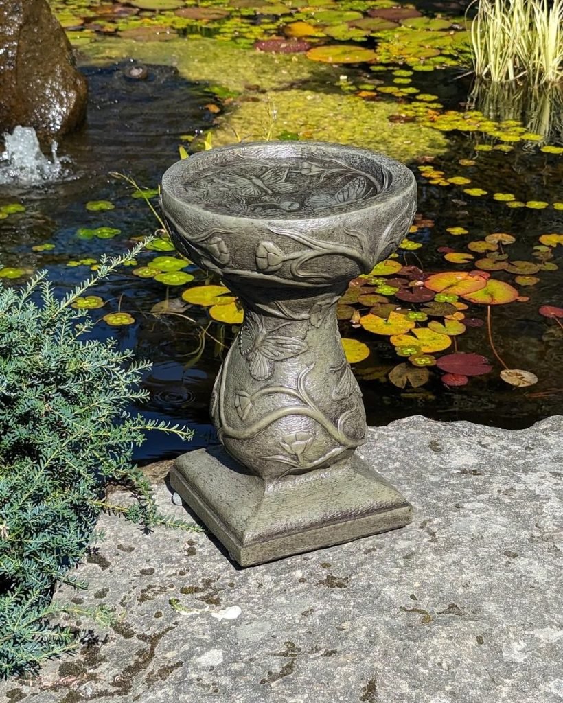 Pondside Birdbath Design