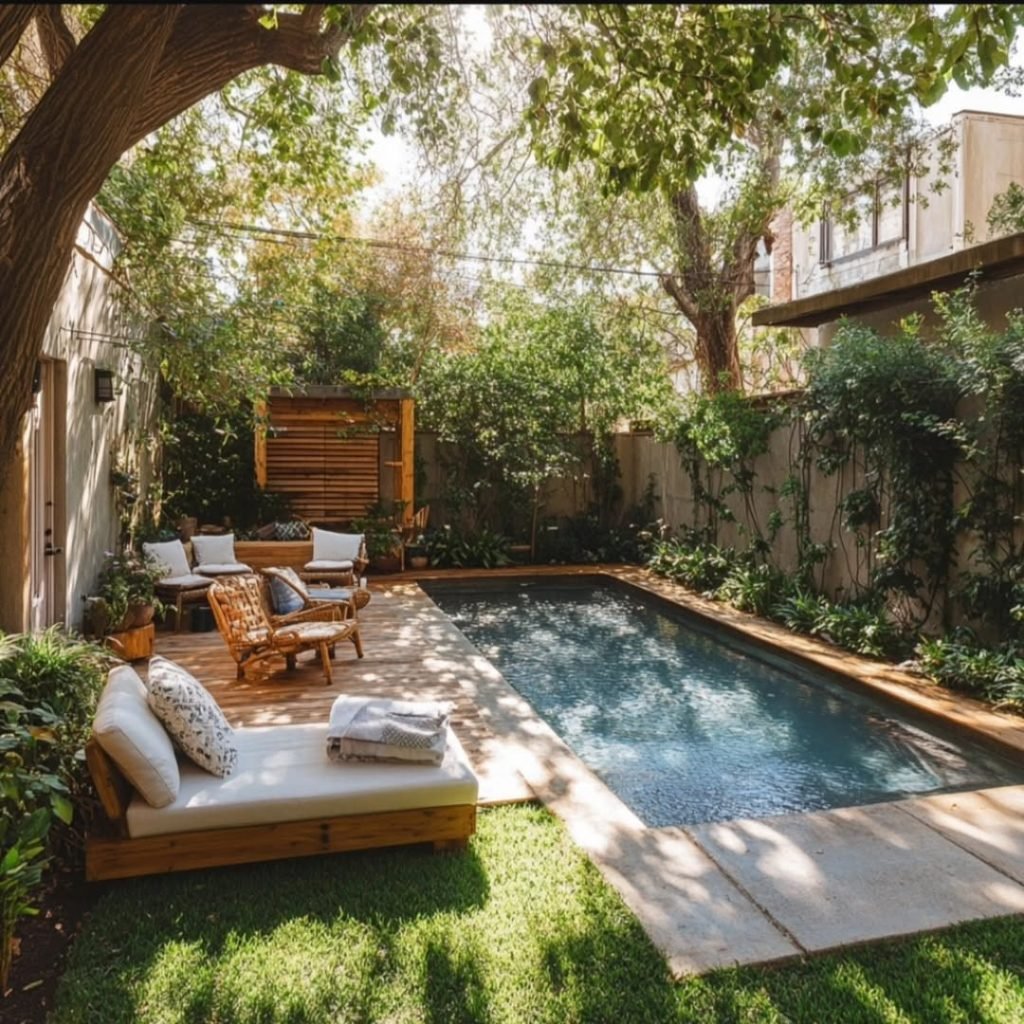 Tranquil Eco-Friendly Pool Area