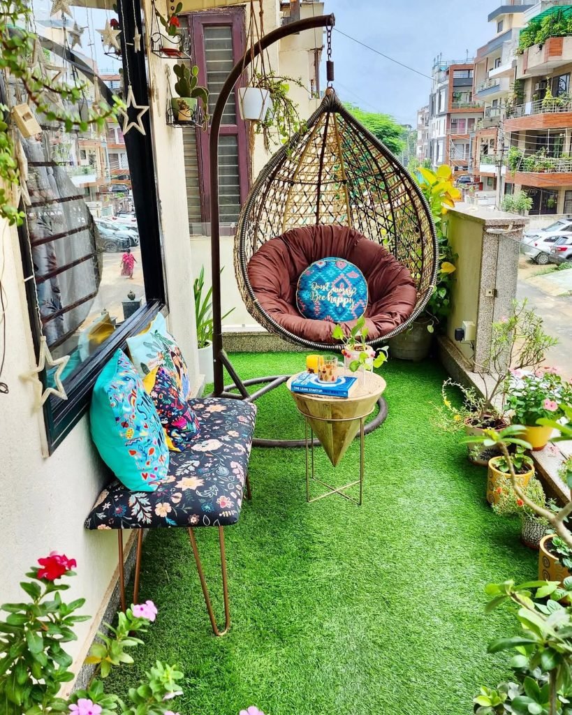 Whimsical Balcony Retreat